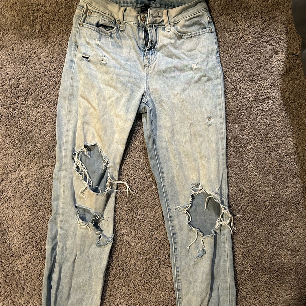 Distressed Light Blue Women's Jeans
